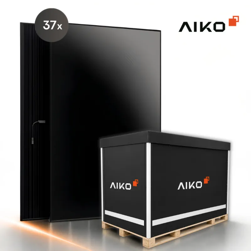 AIKO Neostar 485 Wp N-Type Glas-Glas Full Black Solarmodul AIKO-A485-MCE54Db - Vollpalette (37 Stück)