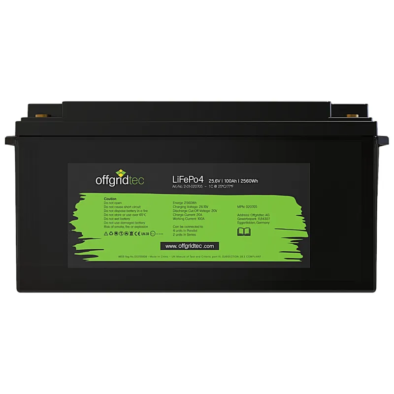 LifePo4 Akku 25,6/100 25,6V 100Ah BMS integriert 2560Wh – Bild 2
