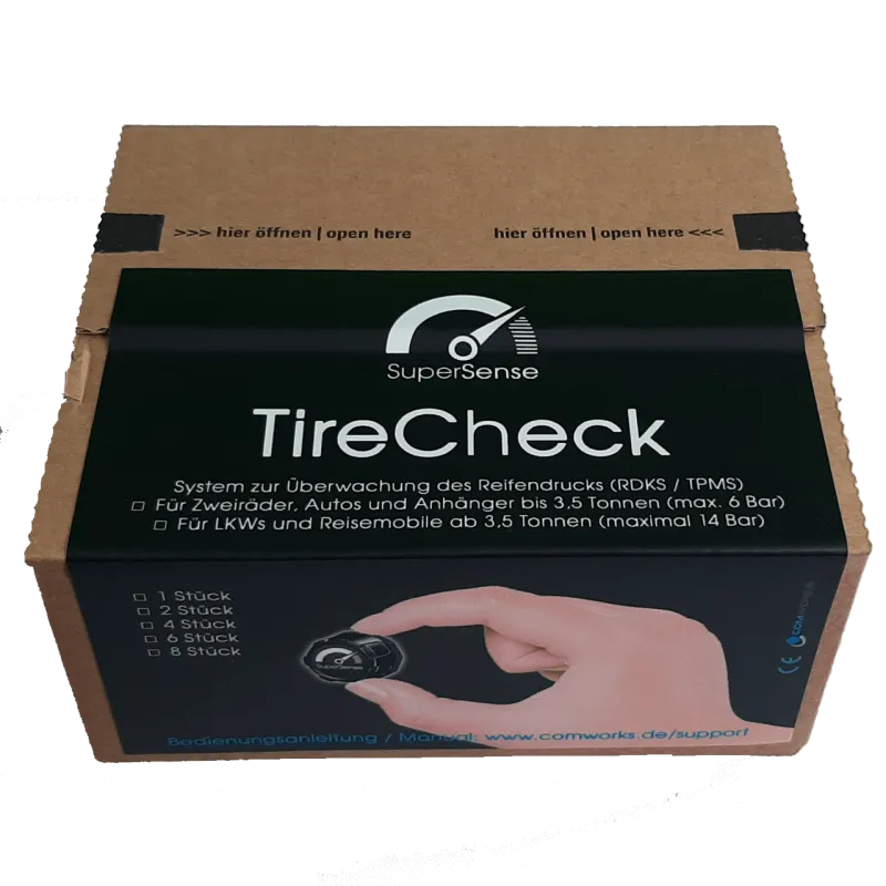 SuperSense TireCheck (TPMS) 2 Stück 14 bar Reifendruck – Bild 2