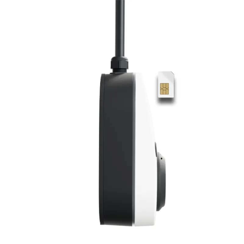 Seitliche Ansicht der go-e Gemini 22 kW Wallbox mit WLAN und eSIM