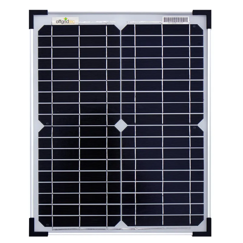 Offgridtec® 20W Mono Solarpanel 12V – Monokristallines Solarmodul – Bild 2