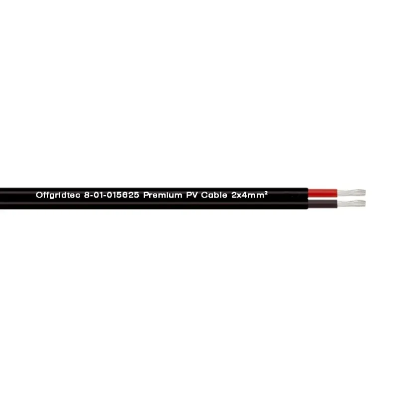 Solarkabel 2x4mm² H1Z2Z2-K 4mm² Zweiadriges Solarkabel Schwarz