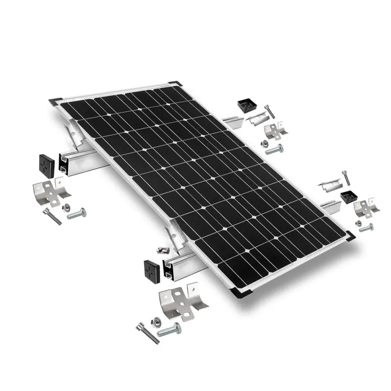Befestigungskit mit Trapezklemmen für Blechdach 1 Solarpanel Rahmenhöhe 35mm
