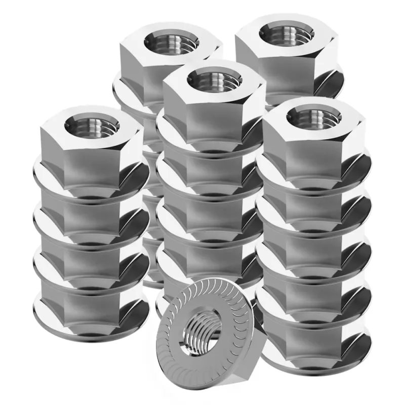 Flanschmutter mit Sperrverzahnung DIN6923 A2 V2A Edelstahl 25 Stk. M6
