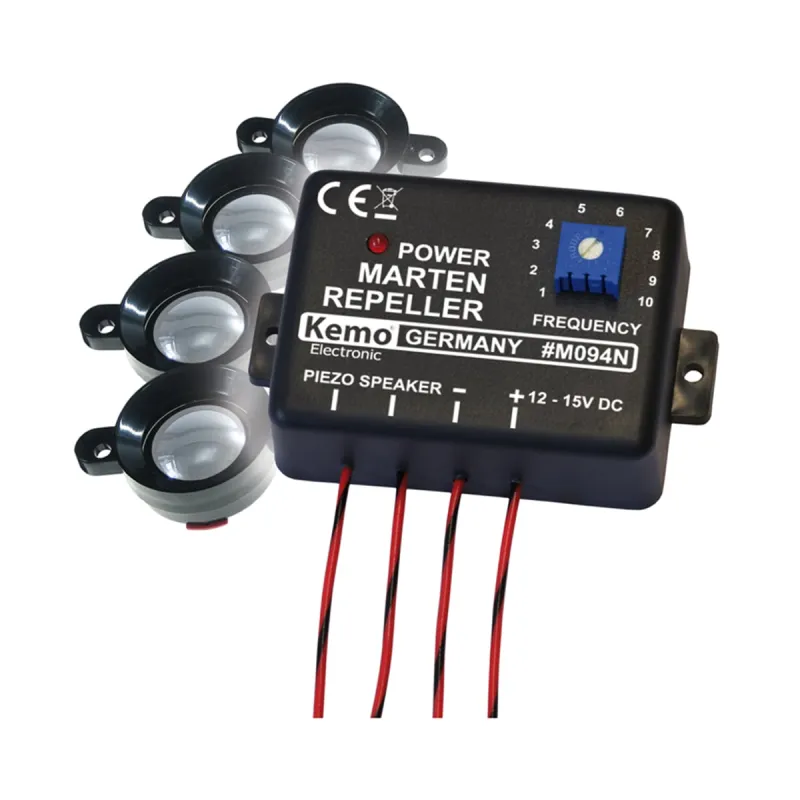 Kemo Electonic M094N Marderschreck mit Verpackung und Zubehör.
