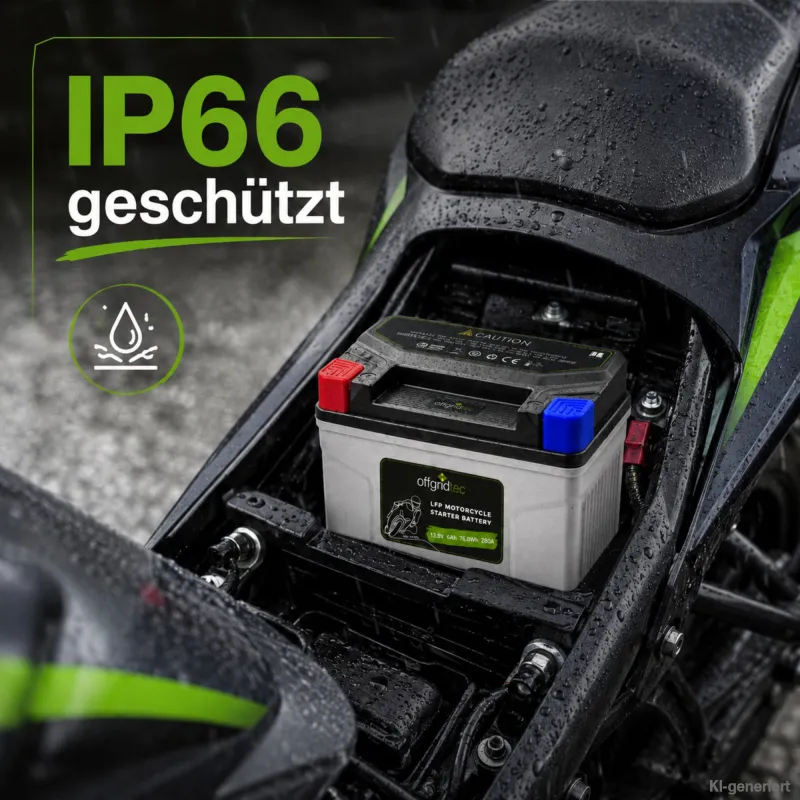 Motorradbatterie LiFePO4 12,8V 6Ah Starterbatterie YTX7A-BS, UTZ10S(MF), YTZ10S, UTX9-BS(MF) – Bild 3