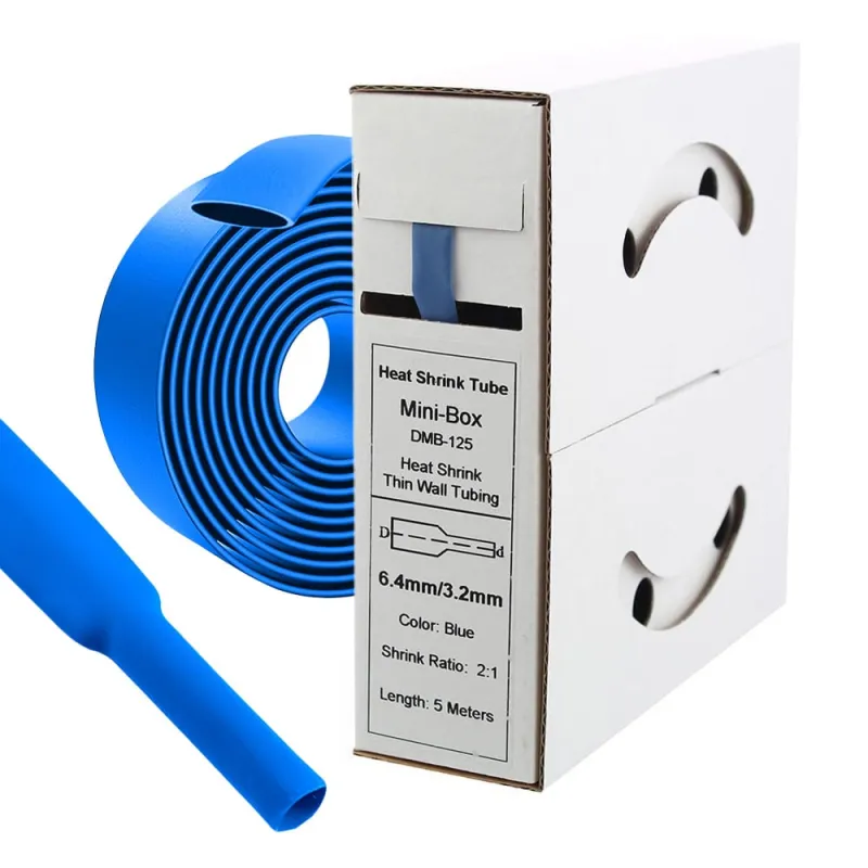 5 m Schrumpfschlauch 6,4 mm auf 3,2 mm Blau 2:1 – Offgridtec Kabelisolierung