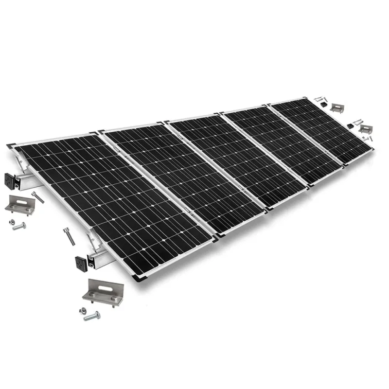 Befestigungskit mit Stehfalzklemmen für Schrägdachmontage 5 Solarpanele Rahmenhöhe 35mm