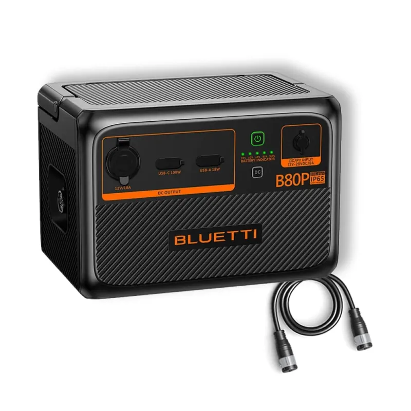 Bluetti Batteriespeicher B80P Powerstation mit 806 Wh Kapazität und LiFePO4-Zellen