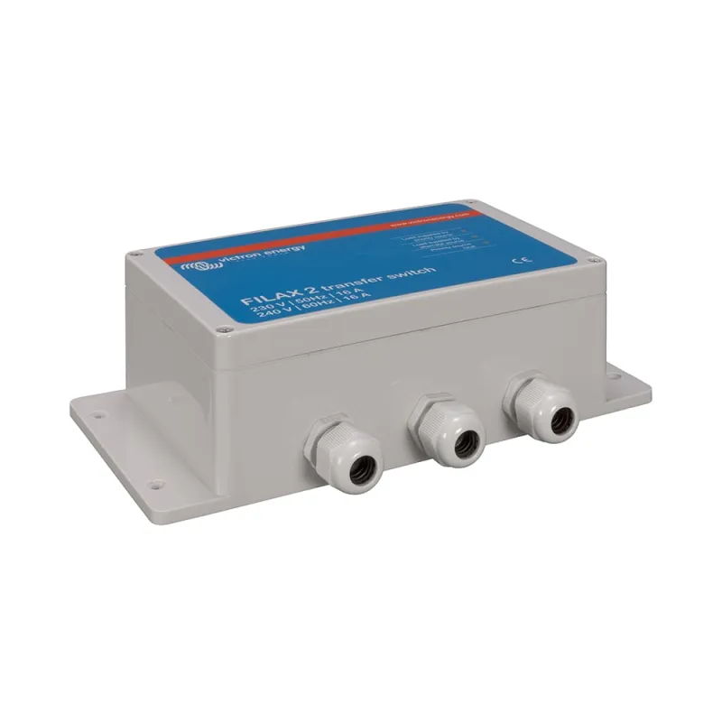 Victron Energy Transferschalter, Detailansicht der Anschlüsse für 230V-Quellen