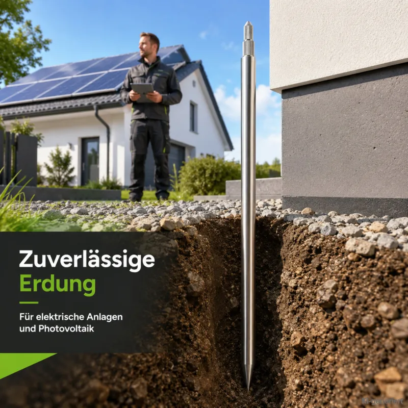 Korrosionsbeständiger Tiefenerder V4A aus Edelstahl für langlebige Erdung.