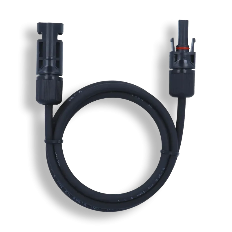 Verlängerungskabel 4mm² beidseitig kompatibel mit MC4 Solarkabel schwarz inkl. Stecker - 2m