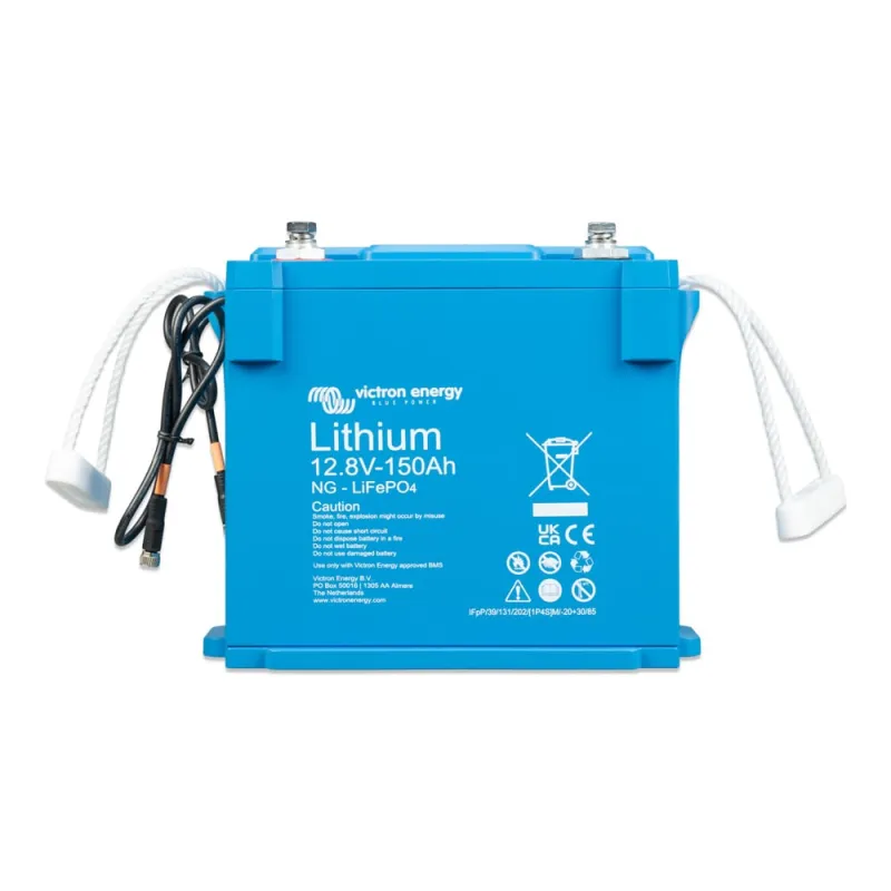 Victron LiFePO4-Batterie 12,8V 150Ah seitliche Ansicht mit Maßen