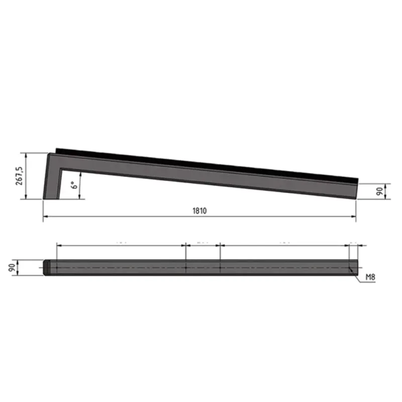 Wattstone 6 Grad Betonsockel für PV-Module Flachdach Naturgrau – Bild 2