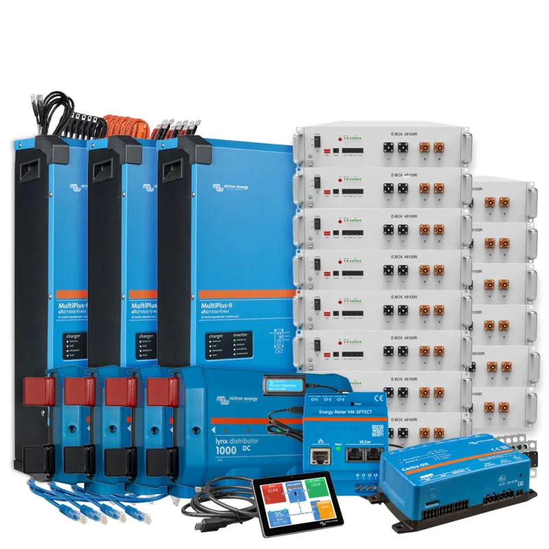 Batteriespeicher Backup-Kit Nachrüstsatz mit 71,7 kWh nutzbarer Kapazität und Notstromfunktion.