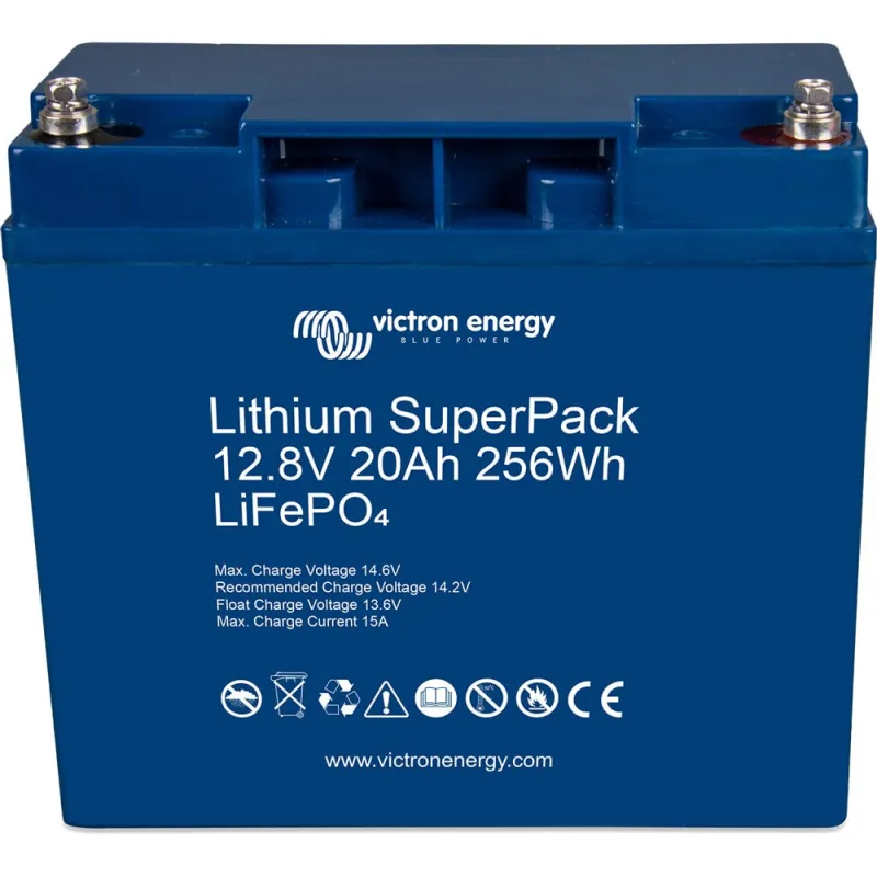 Lithium-Batterie von Victron Energy mit 12,8V und 20Ah für Solaranlagen