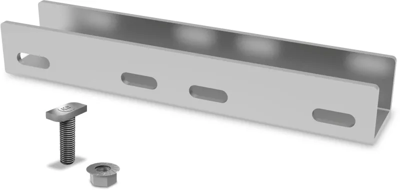 Dachhaken und Schiene des K2 Solarmodul SingleRail Montagesets im Detail