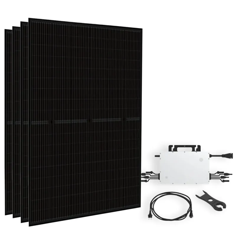 Solar-Direct 1800Wp Full Black PV-Anlage mit HMS-2000-4T – 15m HMS-Anschlusskabel