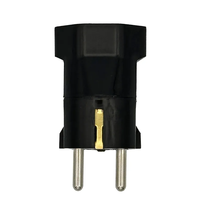 Fixadapter Schuko auf Typ 21 2-polig 16A schwarz für Powerstations – Bild 4