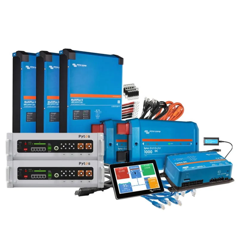 Backup-Kit 10,24kWh Pytes V5a Akku - Victron MultiPlus II 48/3000 Wechselrichter 3-Phasig