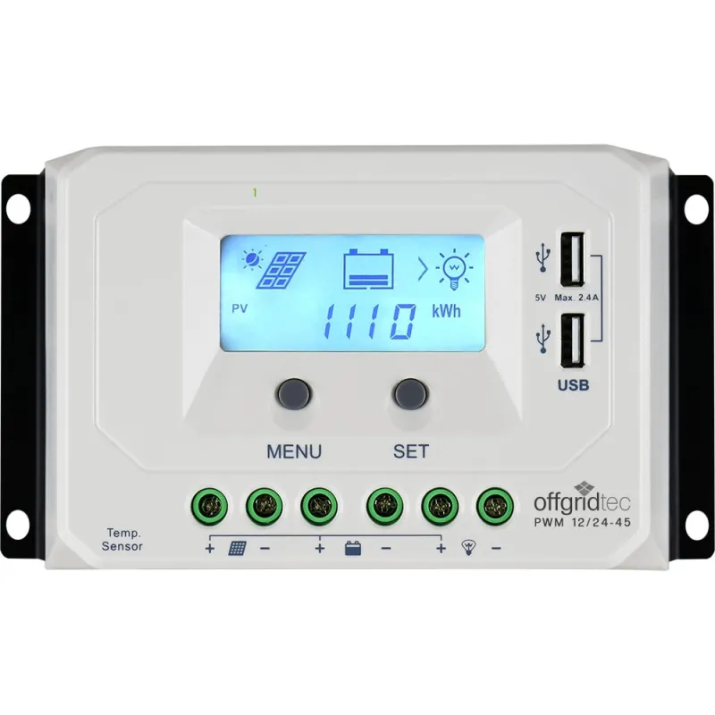 PWM Pro Laderegler mit 45A Ladestrom für 12V- und 24V-Batterien