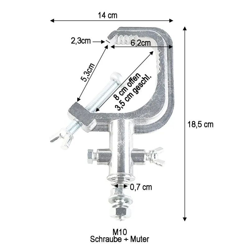 Solarmodulhalter für 120 mm breite Solarmodule, montiert an einem Balkongeländer.