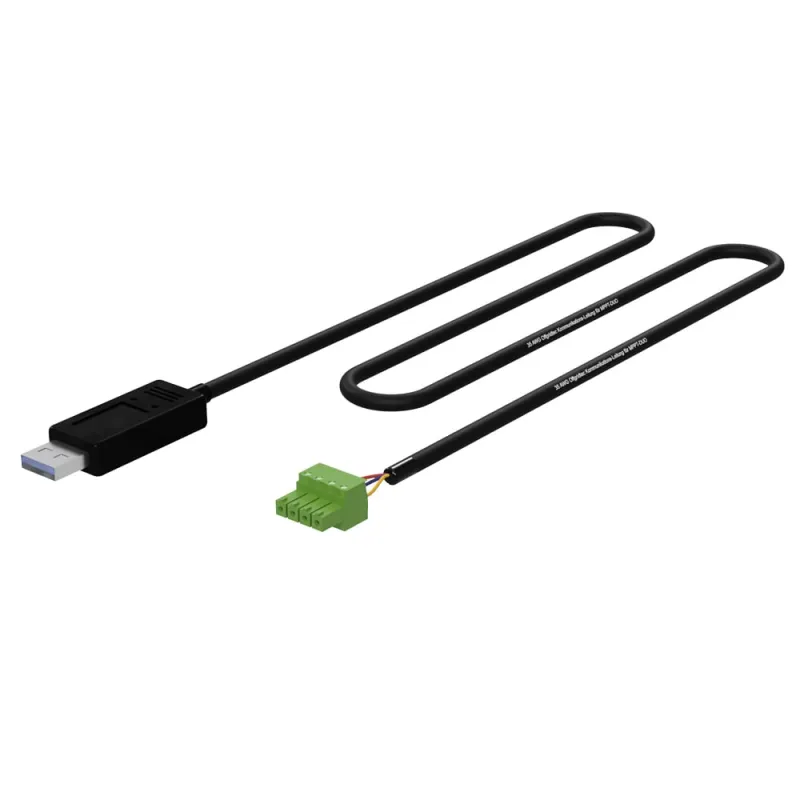 USB-Interface für MPPT-Laderegler, Frontansicht mit USB-Anschluss.