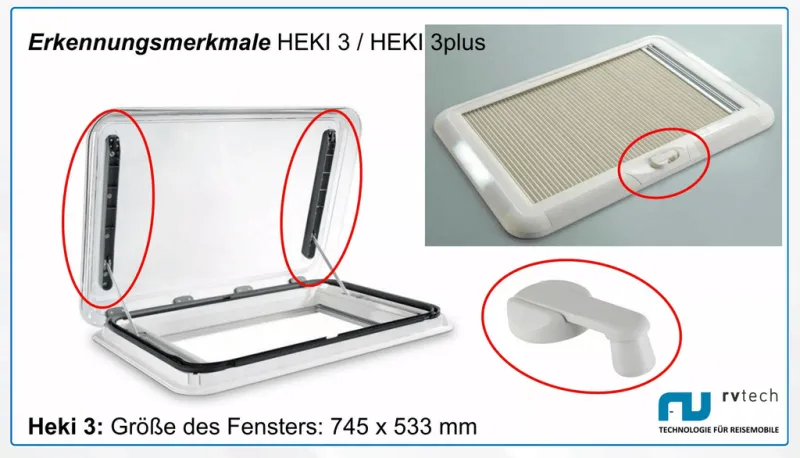 Elektrisches Antriebsset für Dometic HEKI 3 Dachfenster – Bild 2
