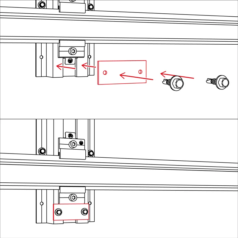 K2 Systems AntiSlip Plate im Einsatz unter CarrierRail-Schiene auf Dachfläche
