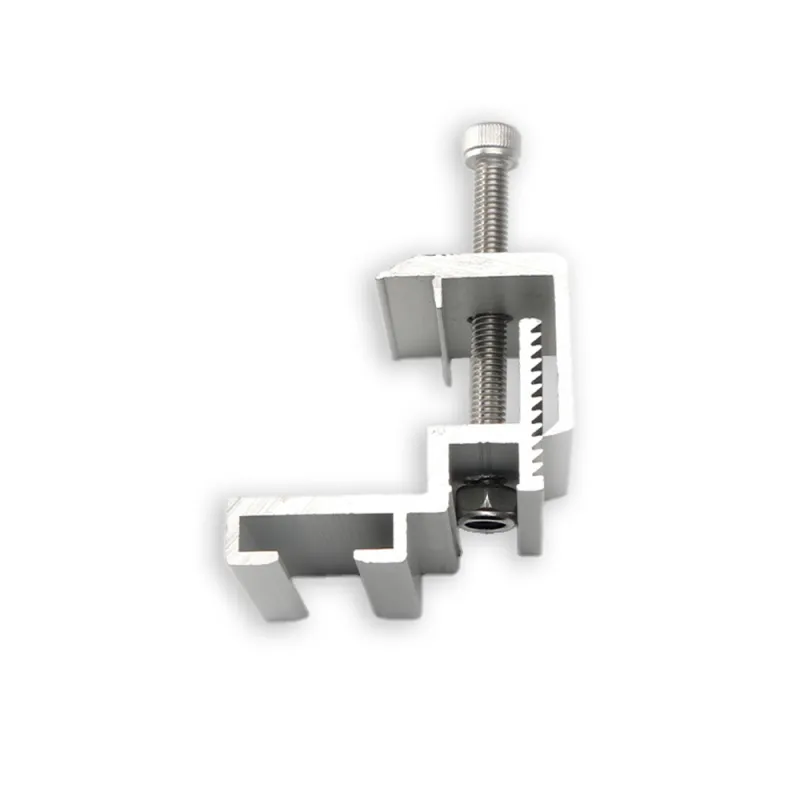 Befestigungklemme silber für Mikro-Wechselrichter Solarmodul 28-50mm