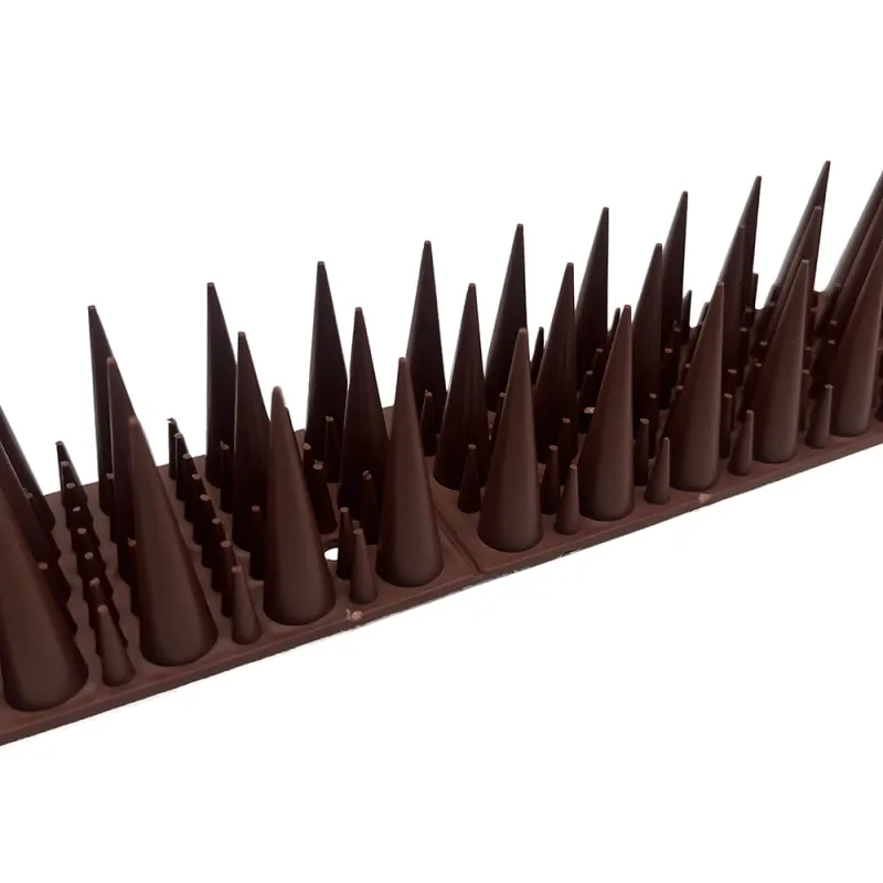 20 Stk. Taubenabwehr Spikes braun 6m Vogelabwehr Stacheln Katzenschutz für Balkon, Fensterbrett, Zaun, Dach – Bild 3