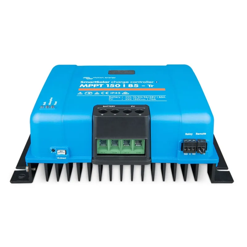 Anschlussbereich des Victron Energy MPPT-Ladereglers 150/60-Tr mit Schutzart IP22