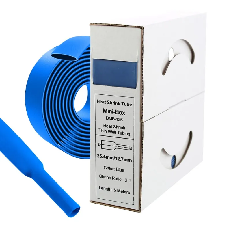 5 m Schrumpfschlauch 25,4 mm auf 12,7 mm Blau 2:1 – Offgridtec Kabelisolierung