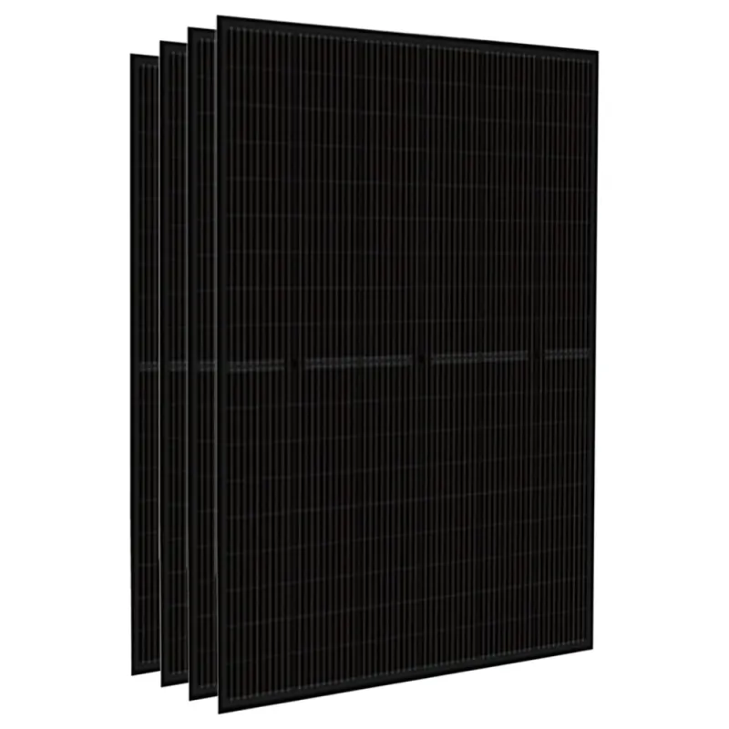 Ansicht der Solar-Direct 1800Wp Anlage von der Seite mit Full-Black-Design