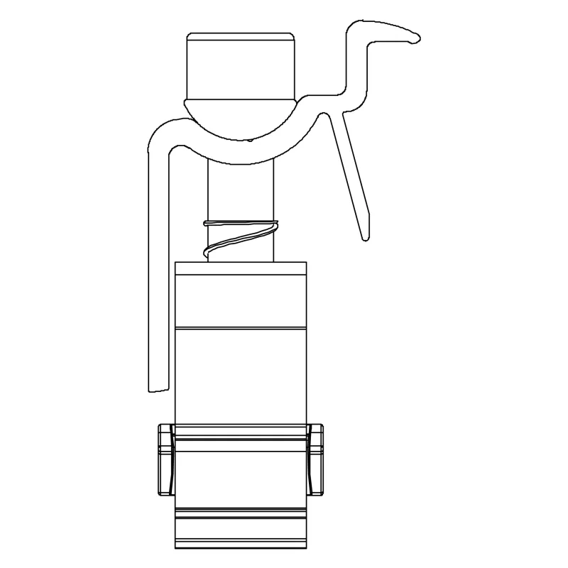 Seitliche Ansicht der K2 Systems Modulendklemme Clamp EC 25-40 für 25–40 mm Rahmen.