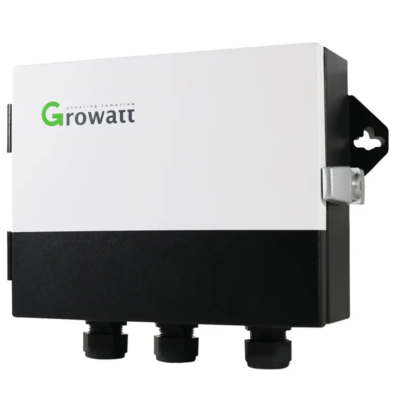 Seitliche Ansicht des Growatt ATS-S Transferschalters mit Schutzart IP65