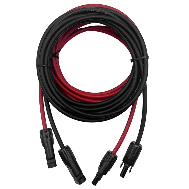 10m MC4 zu MC4 Verbindungskabel 6mm² rot/schwarz