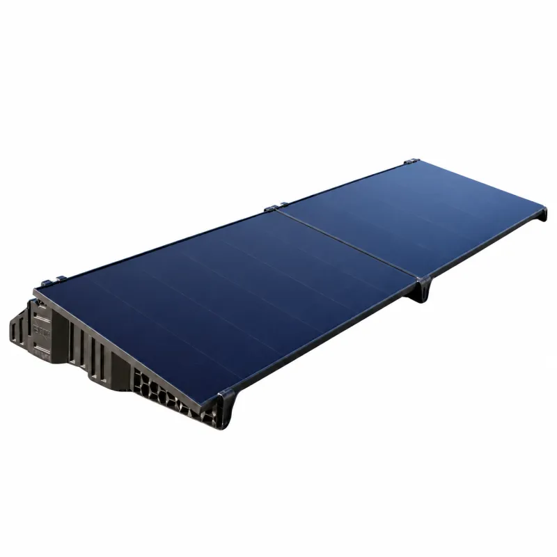 Huber Solarmodul Solarfix Montageset für zwei Module in Südausrichtung auf einem Dach.