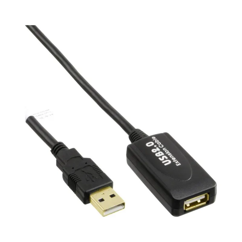 USB 2.0 Aktiv-Verlängerung, mit Signalverstärkung "Repeater", Stecker A an Buchse A, 5m