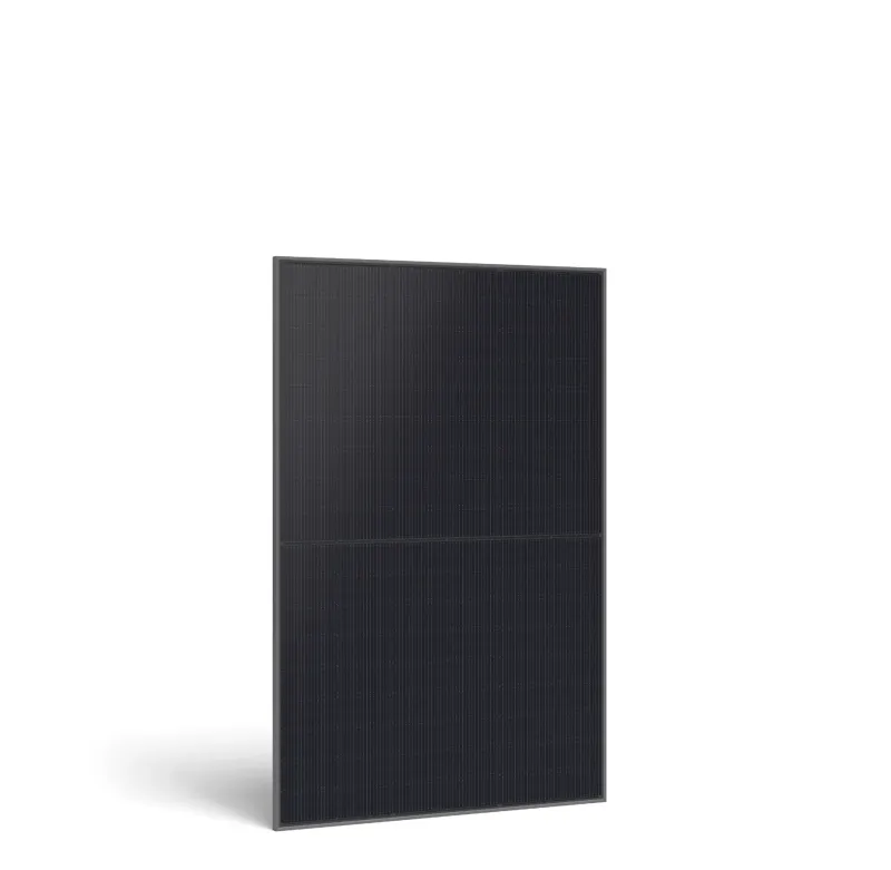 Schräge Frontansicht des JA Solar Solarmoduls JAM54D41-LR, 465 Wp, Glas-Glas