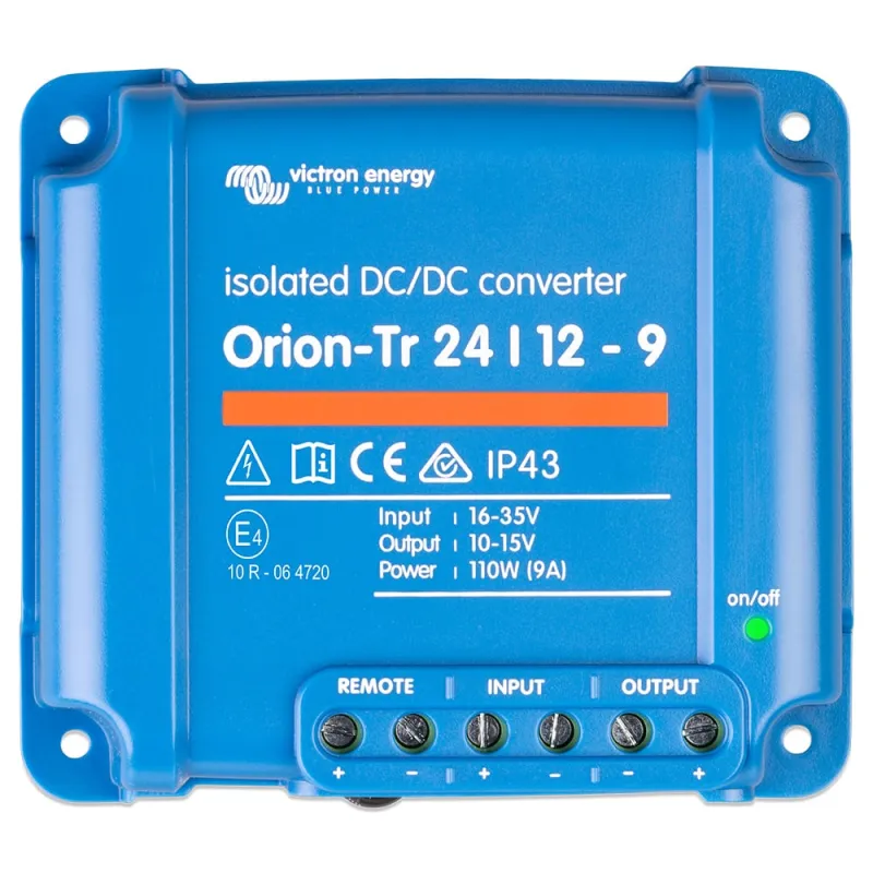 Victron Energy DC/DC Wandler 24/12 V isoliert für sichere Spannungsumwandlung.