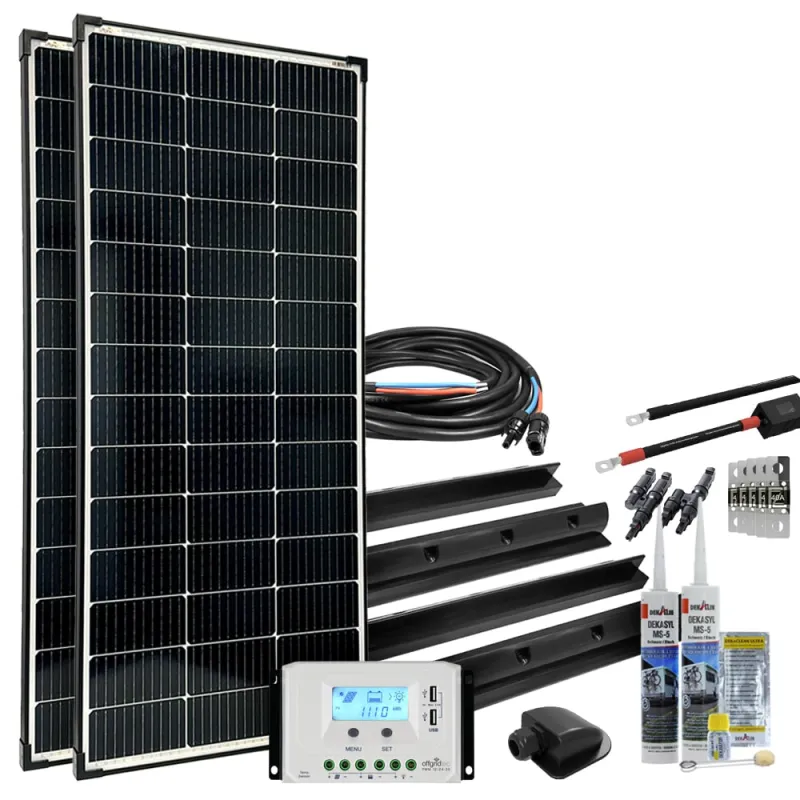 mPremium XL-300W 12V Wohnmobil Solaranlage