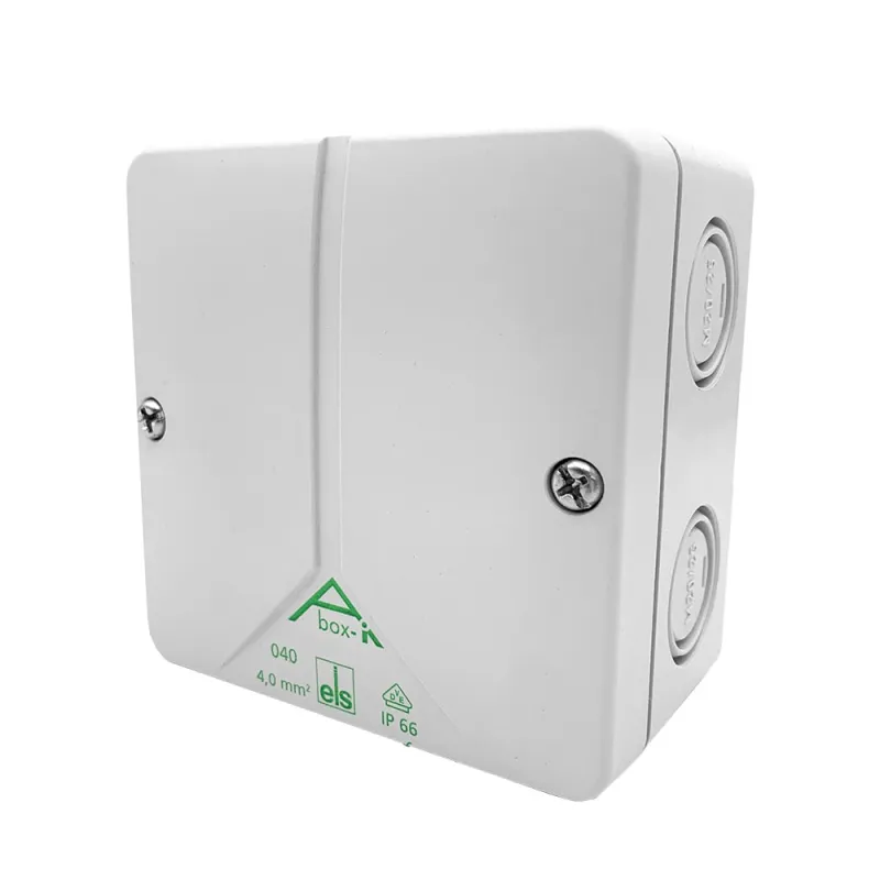 Verbindungsdose Abox-i m 040-L von Spelsberg für Photovoltaik-Installationen im Außenbereich.