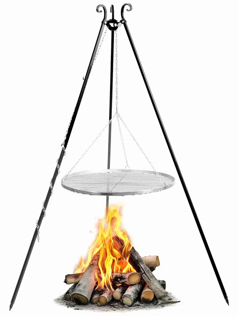 Cookking Schwenkgrill 180 cm - Grillrost aus Edelstahl 50 cm – Bild 2