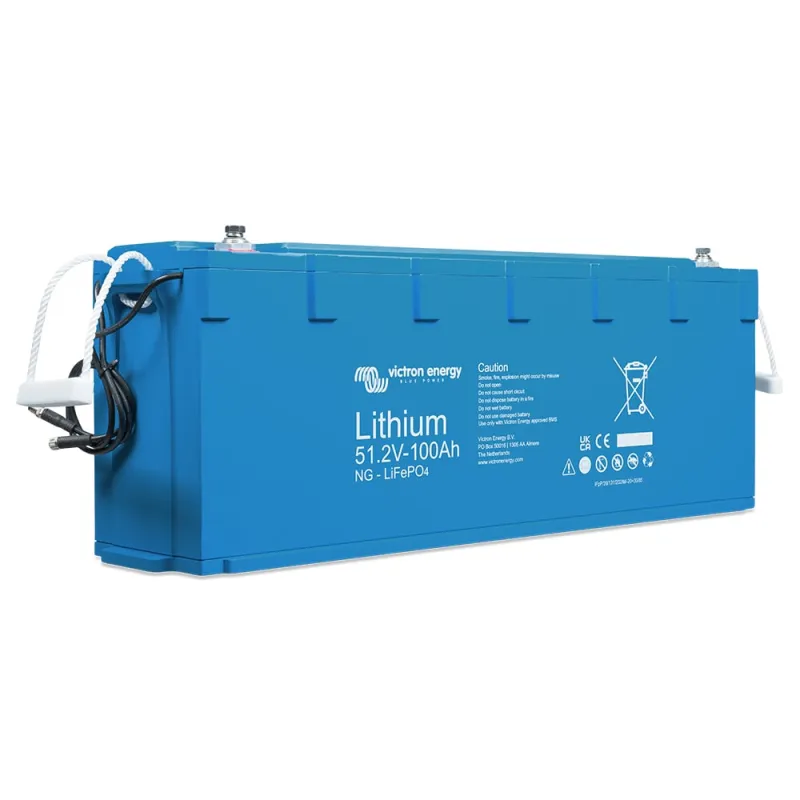 Frontansicht des Victron Energy Batteriespeichers Lithium-NG für Photovoltaik-Systeme.