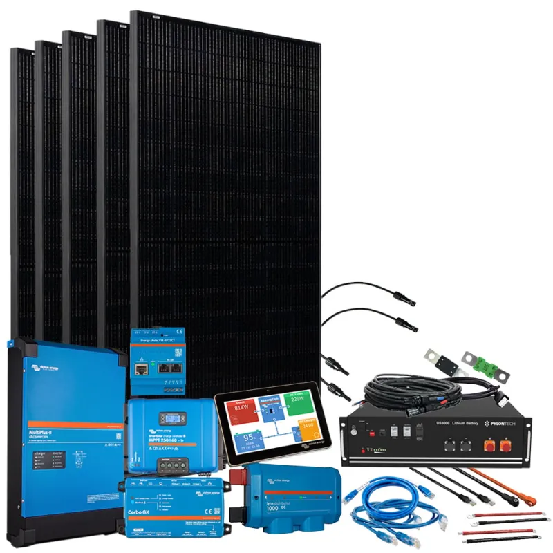 HomePremium S USV Solaranlage 2250Wp 3,5kWh LiFePo4 Speicher 1-phasig mit Stromzähler