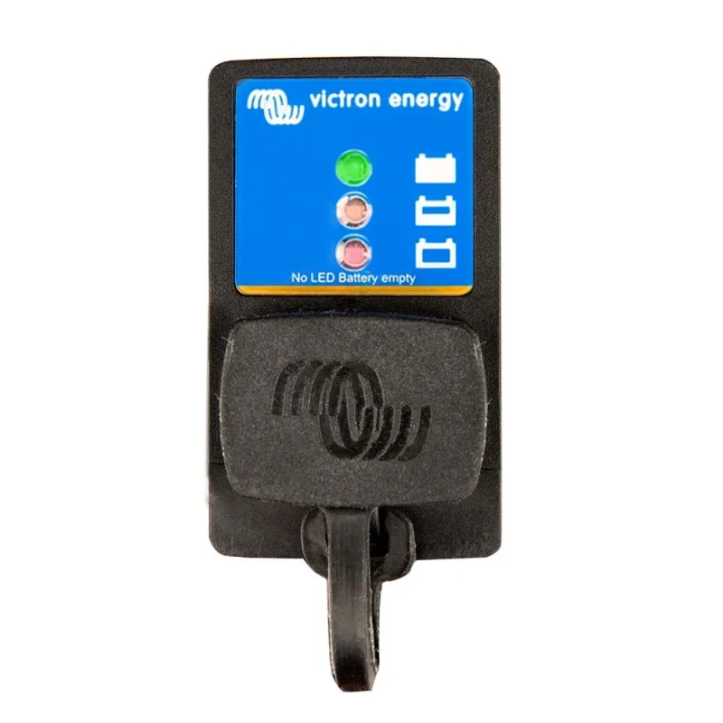 Batterieanzeigetafel von Victron Energy mit Ladezustandsanzeige und Schutzart IP68.