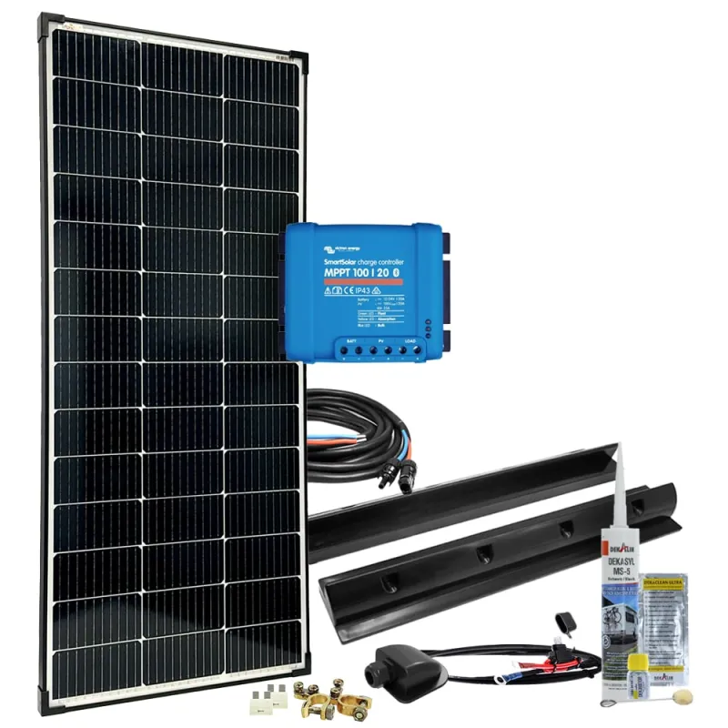 Detailansicht der mPremium+ XL Solaranlage mit monokristallinen Zellen.