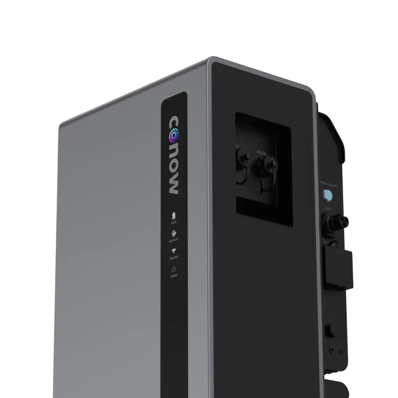 Bedienfeld des Conow Atlas 6000 AC mit Einstellungen für Energiemanagement