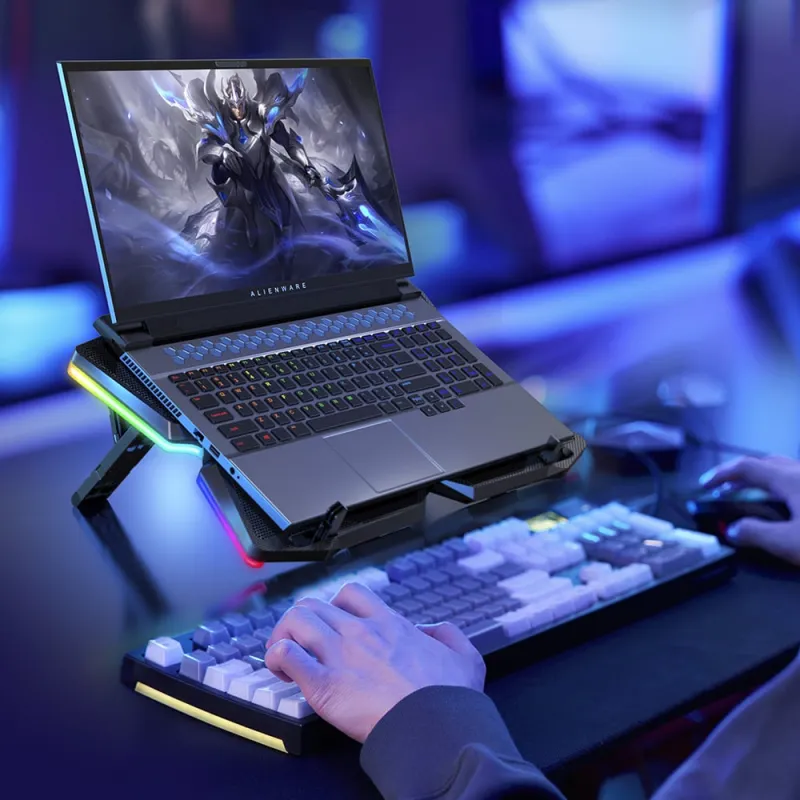 Laptopkühler belüftet Laptopständer mit USB-Anschluss K25 PRO Rot – Bild 4